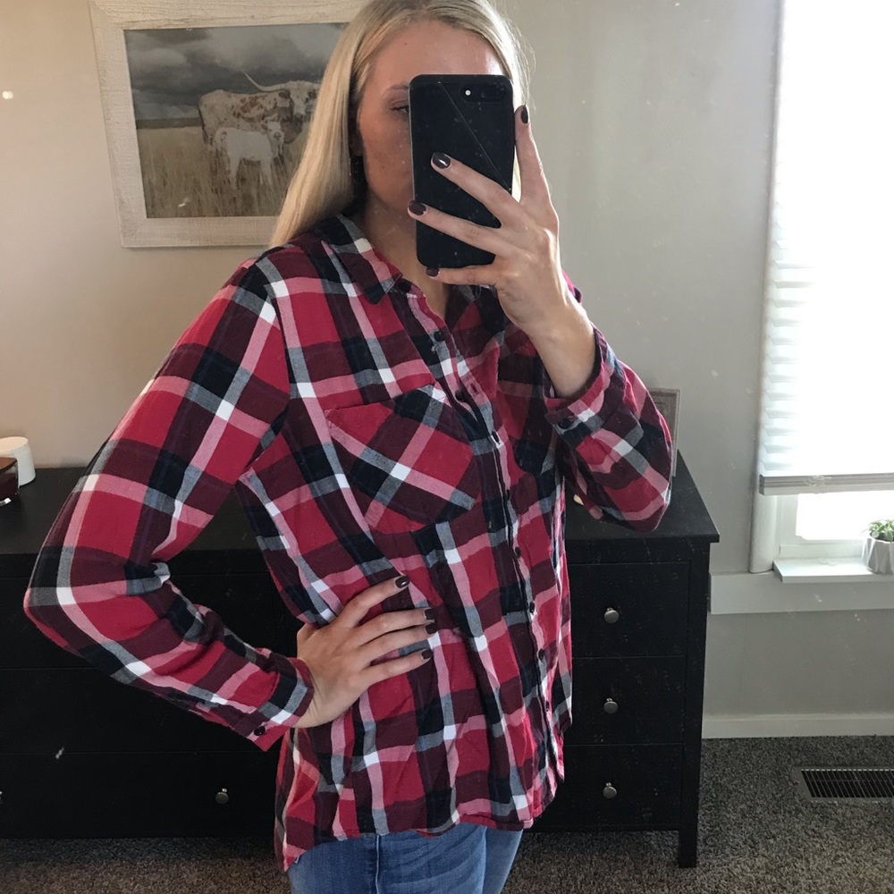 Raspberry Red Flannel size XL